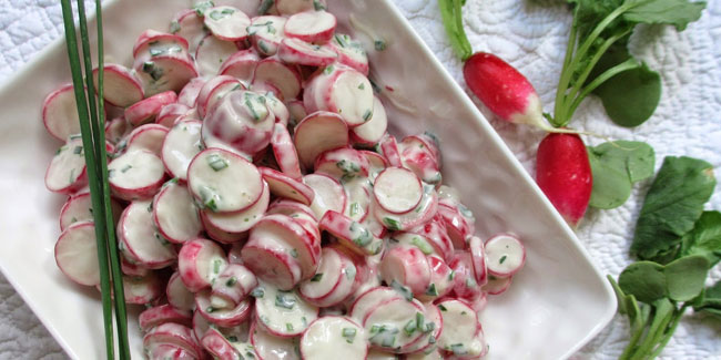 Salade de radis à la ciboulette