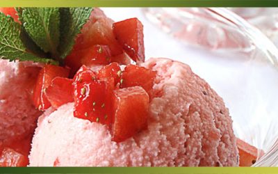 Yogourt glacé aux fraises