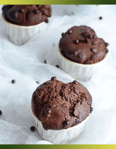 Muffins farine de châtaigne chocolat 